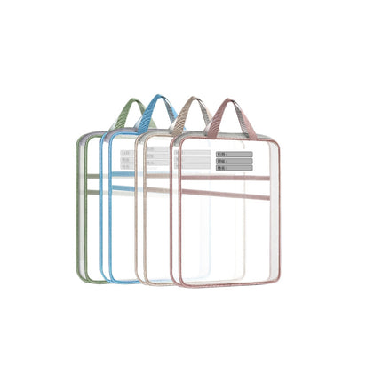 L-Shaped Satchel Subject Bag, Transparent File Storage Bag, Multi-Layer Zipper Mesh Large Opening Handbag, Book Bag