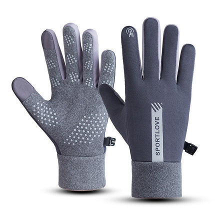 Cycling Gloves for Adult Men and Women in Autumn and Winter Cycling Warm fleece-lined Cold-proof Touch-screen Takeaway Warm Gloves