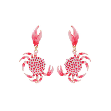 ZA European and American big brand exaggerated crab multi-layer earrings cute light luxury niche summer beach wind earrings ladies fashion