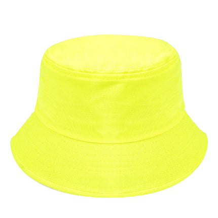 Cross-border pure cotton fisherman hat wholesale Japanese solid color face small bucket hat men's and women's light plate basin hat embroidered logo