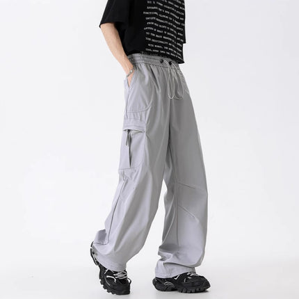 Workwear Style Men's Pants 2025 Summer New American Trendy Brand Waterproof Loose Sports Outdoor Hiking Straight-Leg Pants