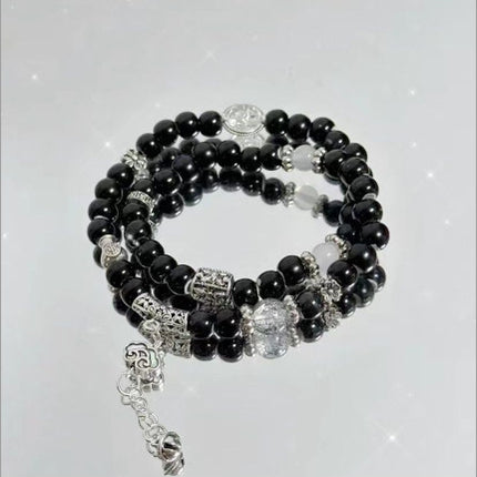 2025 Chinese-Style Ice-Cracked Beaded Bracelet High-End Niche Retro Trendy Versatile Men's Student Best Friend Clearance Hot-Selling Bracelet