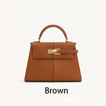 [Cross-border] jwpei ladder bag portable high-end fashion Kelly bag simple shoulder messenger bag leather women's bag