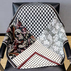 Four grid polka dot cashew double-sided print / 88*88cm
