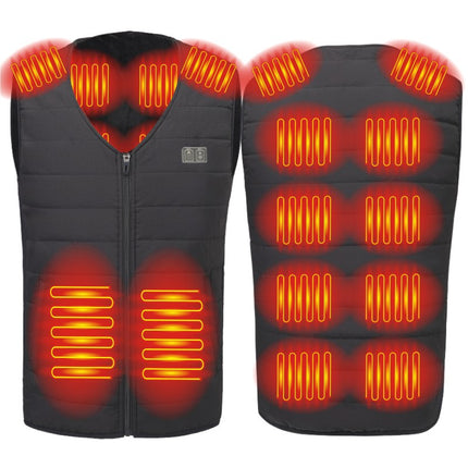 Cross-border Heating Vest for Couple V-neck Heating Vest Cotton Clothes Smart Warm Clothes Men's and Women's Cotton Vest