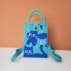 Three cats (blue) / 12*18