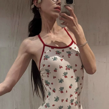 Racing Swimsuit for Women, Adult Swimming Pool Exclusive, Slimming One-Piece 2026 New Model, Strawberry Girl Professional Swimsuit