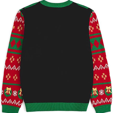European and American Cross-Border Family Wear Cute Gingerbread Man Pullover Sweater for Women Autumn and Winter Long-Sleeved Green Loose Christmas Sweater