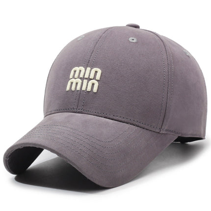 Good Fit, Good-Looking Baseball Cap for Women with Small Face, Fashionable and Versatile Peaked Cap with Embroidered Letters, Casual Sun Hat