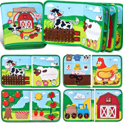 Felt Cloth Book for Children, Educational Early Learning, Tear-Resistant Cloth Book, Farm Cognition Felt Early Learning Board