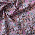 Fabric width 1.45m x 1.0m price / Flower bush wild rabbit pink brown