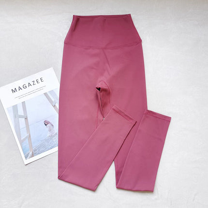 lu same style brushed ~ soft and delicate skin-friendly high waist hip lifting yoga pants fitness ankle-length pants in area T ~