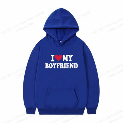 [Cross-border European Code] I Love Boyfriend Hoodie Men Fashion Hoodie