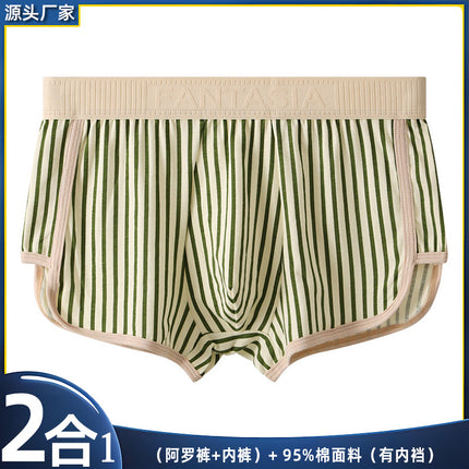 Striped Arlo Pants Casual Loose plus size Breathable Boxers Men's Pajama Shorts Underpants Spa Vacation Wear