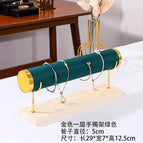 Green velvet 1 layer*gold edge jewelry stand