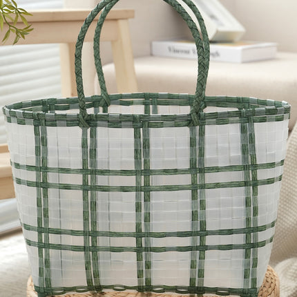 PVC Rattan Woven Jelly Bag / Sac Jelly Rotin Tressé PVC