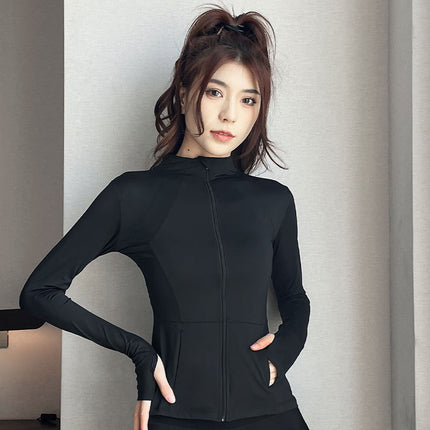 Sunscreen suit Women's Autumn 2024 New Running Morning Running Clothes Fashion Outdoor Quick-drying Fitness Clothes Yoga Culottes