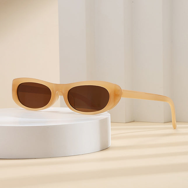 2026 New Style Personalized Small Frame Simple Versatile Street Style Oval Frame Sunglasses High-End Retro Fashion Sunglasses