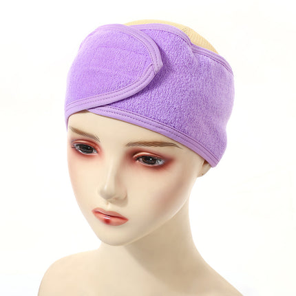 European and American Simple Solid Color Velcro Hairband Women's Transparent Hairband Air Beauty Face Wash Clean Bread Turban Hair Accessories