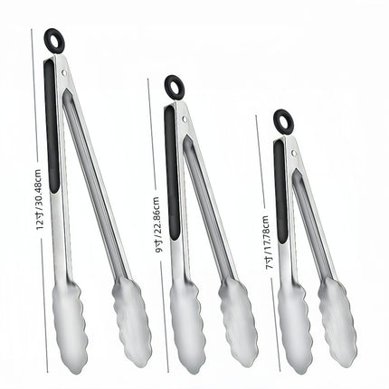 Cross-Border Silicone Clips, High Temperature Resistant Kitchen Anti-Scalding Barbecue Barbecue Clips, Food Clips, Household Stainless Steel Steak Clips