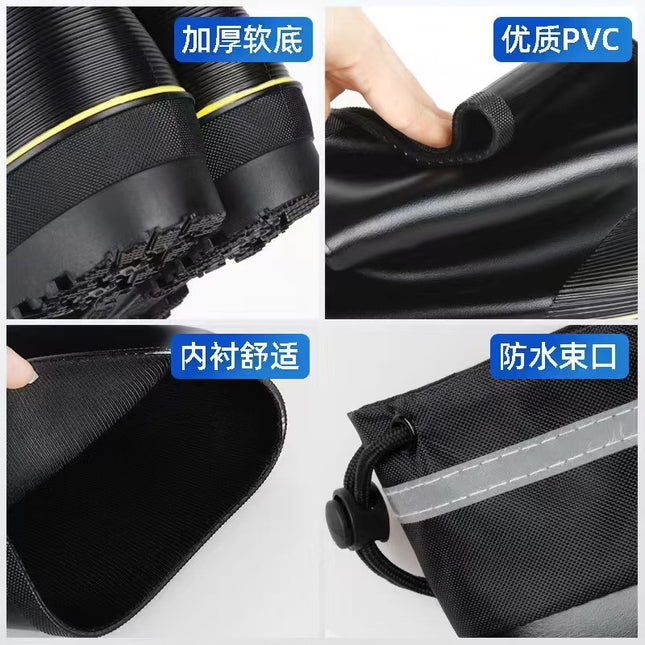 Pull-back Rain Boots 589 Men's Mid-tube Outdoor Rain Boots Fishing Car Wash Special Water Shoes Rider Drawstring Non-slip Rubber Shoes