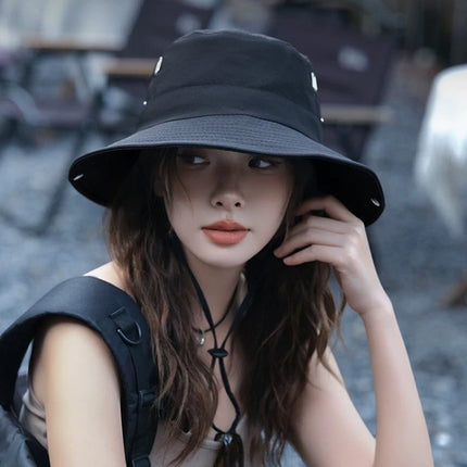 Western Cowboy Hat for Women, Outdoor Hiking and Camping Style Sunshade Sun Hat for Men, Japanese Style Large Brim Fishing Hat