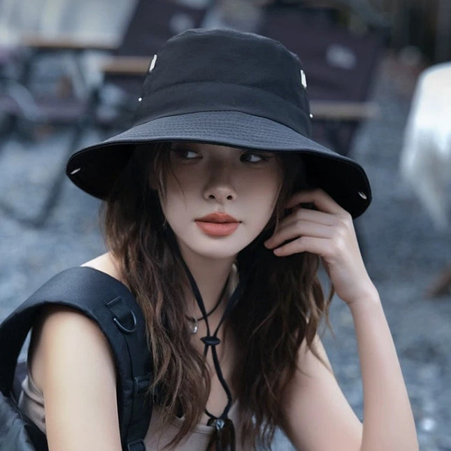 Western Cowboy Hat for Women, Outdoor Hiking and Camping Style Sunshade Sun Hat for Men, Japanese Style Large Brim Fishing Hat