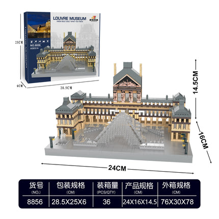 [Cross-border building blocks] Big Ben Louvre Statue of Liberty Model Handmade Educational Toys Puzzle Wholesale