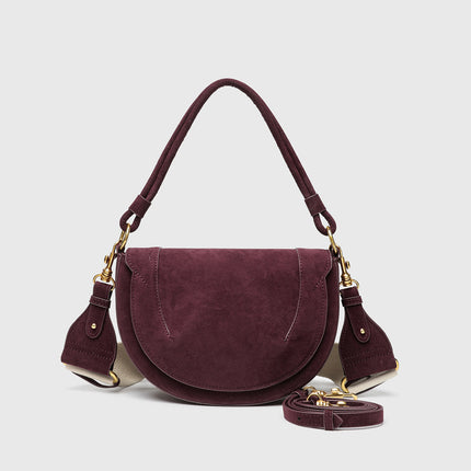 Z Family Accessible Luxury 	 Bags Crossbody Bag Women's 2025 Spring New Saddle Bag Contrast Color Quilted Handheld Flap Bag