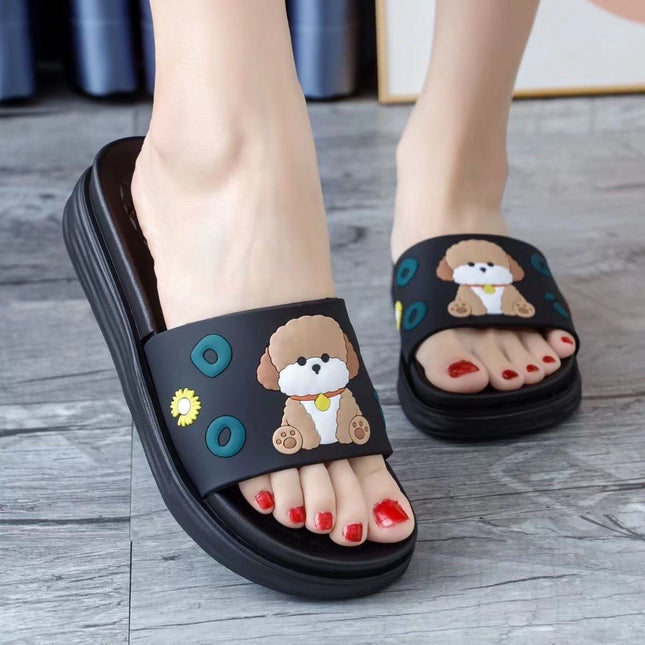 Thick-Soled Slippers for Women Spring and Summer 2025 New Non-Slip Heightening Seaside Beach Platform Sole Ins Sandals for Outer Wear