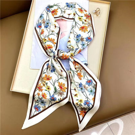 2025 New Long Scarf Korean Style Printed Temperament Scarf Summer Fashion Decorative Bangle Scarf Factory Wholesale