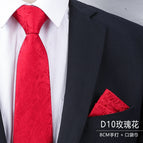 8cm d10 rose hand tie + pocket scarf