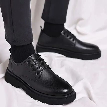 Martin Boots Men's Autumn Breathable Low-Top Work Shoes Large Leather Shoes Trendy Casual British Style Baota Leather Shoes
