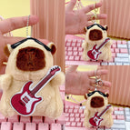 Bead chain style / Light brown red guitar capibala