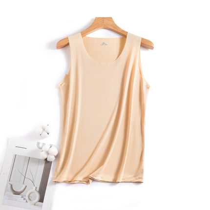 Double-sided brushed faux velvet seamless women's fleece-lined thickened patch thermal vest bottoming autumn and winter plus size all-matching