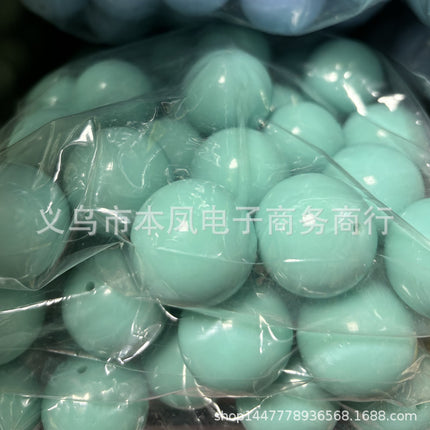 30mm solid color acrylic beads 25mm round beads translucent popular necklace key chain clothing headdress pendant