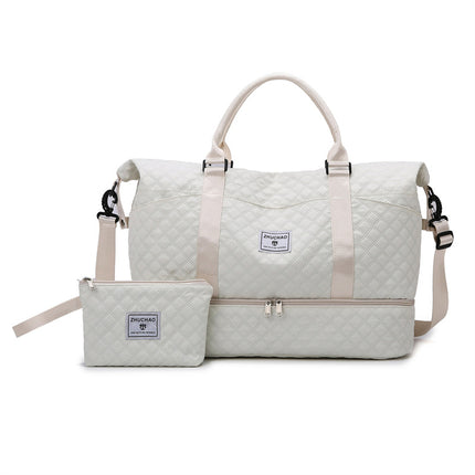 Luggage Bag Travel Portable Bag Rhomboid All-match Short-distance Travel Bag Dry and Wet Separation Sports Fitness Bag