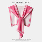 Beveled edge navy style - pink double-sided can be worn