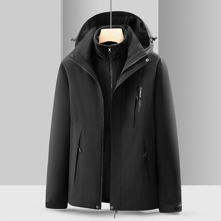 Special Price School Group Clothing Disassembly Outdoor Jacket Autumn and Winter Waterproof Couple Three-In-One Hooded Sports Mountaineering Clothing