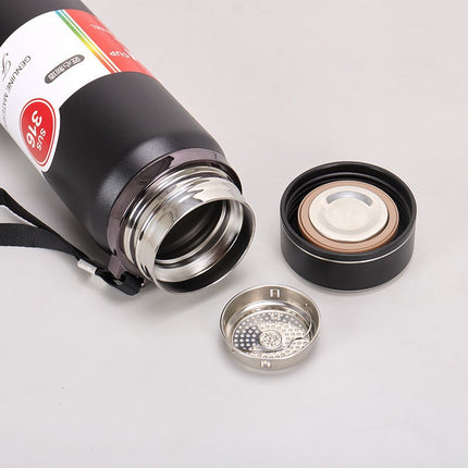 New thermos cup 304 stainless steel double-layer cup portable travel space pot large capacity outdoor sports water bottle