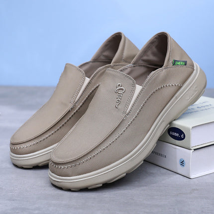Shoes Men's 2025 Spring New Fashion All-match Men's Shoes Casual Canvas Shoes Slip-on Non-slip Comfortable Lazy Shoes