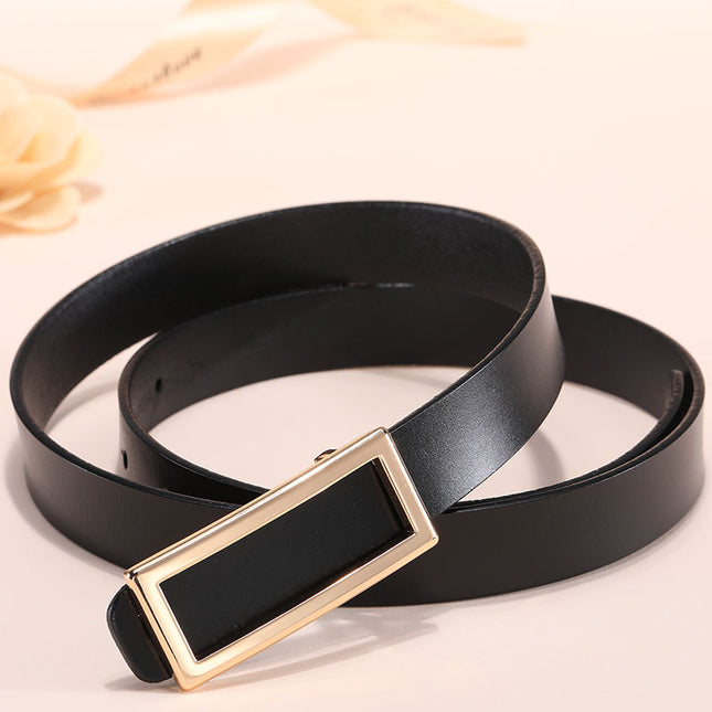 Belt Women's Leather Simple Fashion Women's Professional Belt Women's South Korea Dress Decorative Suit Trendy Belt
