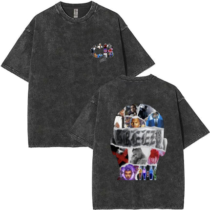 Vintage Washed Chris Brown Pop Music Album Cover Graphic t Shirt