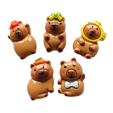Internet Red Explosions Kapibala Cream Glue Resin DIY Jewelry Accessories Refrigerator Stickers Hair Accessories Patch Handmade Materials