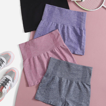 Spot Yoga Shorts Women's Summer Outer Wear Naked Hip Lifting Sports Shorts Tight Stretch Sports Fitness Triple Pants