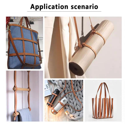 Manufacturer Supplies Leather DIY Shoelaces, Luggage Accessories, Leather Strips, Leather Cords, Bag Shoulder Straps, Hand Straps, Multi-Functional Splicing Materials