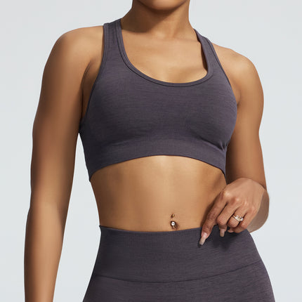 Amazon's New Soft Feel Beautiful Back Sports Bra Underwear Outer Wear Shockproof Running Fitness Clothing Yoga Bra