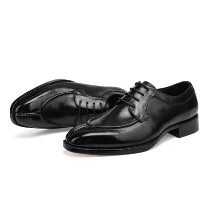 New Style Formal Shoes, Horsehide Business Formal Leather Shoes, Goodyear Genuine Leather Sole, British Style Leather Shoes, Wedding Shoes