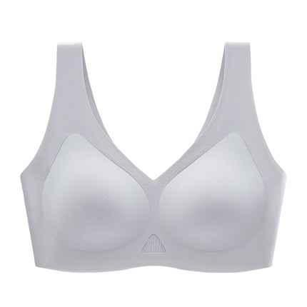 New Fixed Cup Sling Seamless Intimates Women's Silk Modal Push-Up Bra Without Rims Breathable Thin Bra