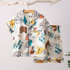 110cm recommended height 100-110cm / 2131-beige puppy Ice Silk set